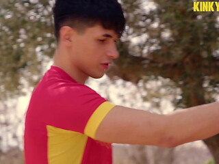 Football twinks player bareback and feet fetish bdsm outdoor