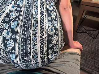 creaming shorts during lap dance from redhead