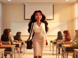 Hot Teacher Strips Completely Naked During Class - Erotic Nude Lesson