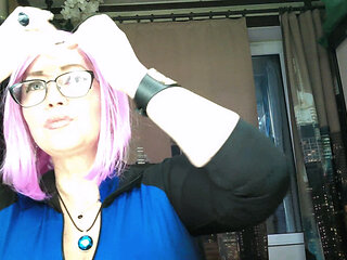 My slutwife and a prankster Aimee in her two broadcasting guises: for young and adult viewers...))