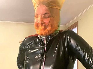 Colored Plastic Bags Breathplay in Latex