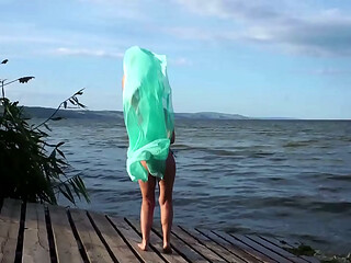 On beach on wind
