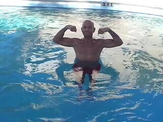 FLEXING IN THE POOL