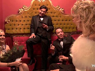 WHORNYFILMS Biggest Porn Orgy Ever Crazy Group Sex With The Hottest MILFS In 1920s - Natasha Marley