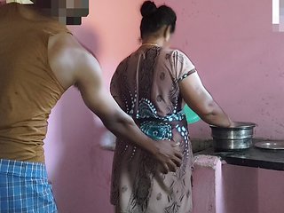 Aunty was working in the kitchen when I had sex with her