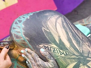 Two Hot Girls in Latex and High Heels Using Big Metal Toy Together, Atp, Anal Gapes, Lesbian