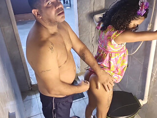 I caught my stepdaughter masturbating in the bathroom