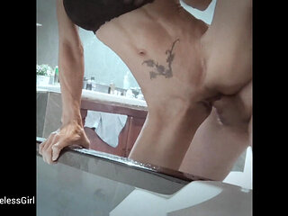 Asian faceless girl  Asian tiny pussy fucking with music