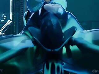 Slime Tifa dildo play