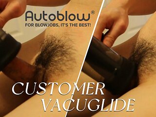 CLOSE UP on INTENSE big-boned release with Vacuglide