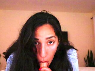 Hot Brunette Girlfriend POV Blowjob