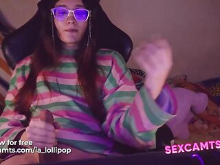 Cute Tgirl Jerks Quietly In Chair