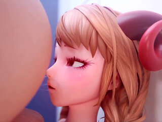 Horny Succubus in the Toilet Waiting Your Dick