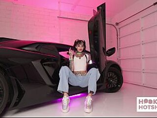 BTS - CC Shows Off Her Slim Body In A Flirty Backstage Scene!