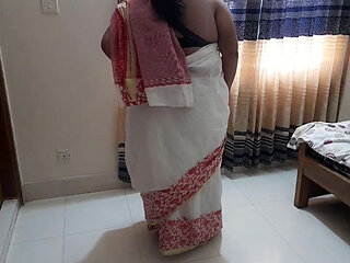 Tamil Hot Stepaunty Saree Striping - Hindi Clear Audio