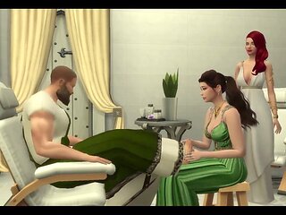 Cartoon movie, older, bathtub