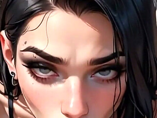 Anime Ai Tattooed Girl Gives Her Friend a Blowjob He'll Never Forget