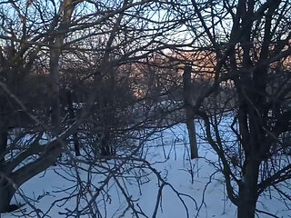 Outdoor sex in winter - Guy fuck me hard