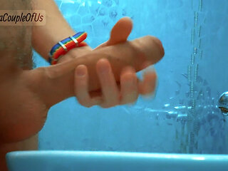 Got Blueballs During a Hot Date. Massive Discreet Cum at His Bathroom