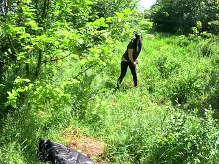 Outdoor Deepthroat, Rough Facefucking and Cum All Over My Downjacket