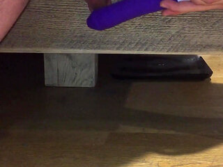 Milking Out Two Ruined Orgasms Using My Roommate's Vibrator with Lots of Loud Moaning