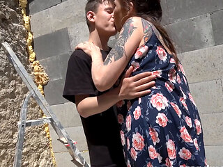 Tattooed MILF Seduces Young Stud and Gets Fucked in the Sun