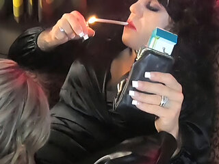 Crossdresser and Wife Quinn Smoke and Suck Cock