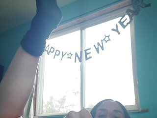 Milf playing with purple dildo !.