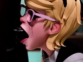 Bald Pussy Judy Gets Anal Fucked And Fingered Until She Squirts, Nerdy Girl Deepthroating BBC