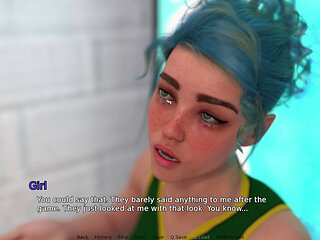 Comforting a Cute Stranger Girl Near Vending Maching as She Played a Bad Basketball Game Today