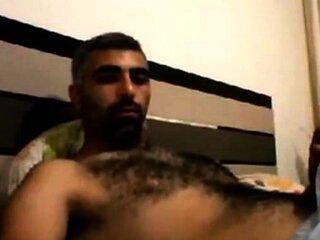 Hairy Horny Daddy Strokes His Big Cock