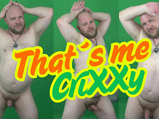 Gay pierced, unshaven bear shows himself uncensored naked and in all his glory