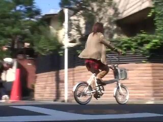 Cycling at pantyless 1: Amateur, Asian  Japanese Porn