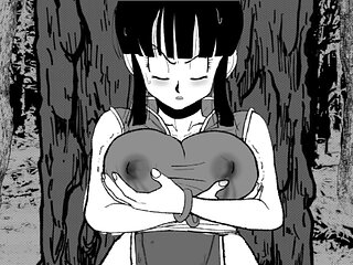 Busty brunette milf Chichi from Dragon Ball Z gets naughty in this hentai adventure