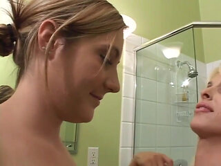 Sexy blonde lesbians in love...pussy licking fingering