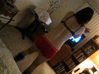 Amateur striptease and Solo masturbation