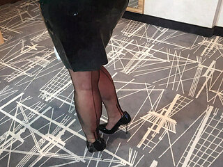 Rubber Skirt and Nylons Part 1