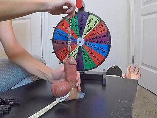 She Inserts a 30cm Probe All the Way Into His Meaty Cock - Playing BDSM Roulette