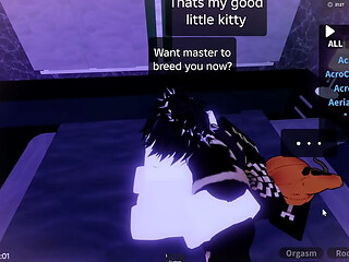 Roblox cute little catgirl gets used like a toy