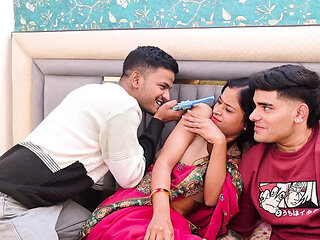 Desi Indian Bhabhi Hardcore Threesome Fucking with Husband and Boyfriend - Hotmaster21 & Mastimaal123