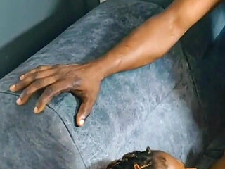 Giant African Cock Spread Petite Babe with Thick Pussy Lips for Deep Thrusting Missionary