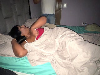 Stepbrother gets into his stepsister's bed in the middle of the night and fucks her very deliciously.