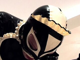Extreme fetish latex play