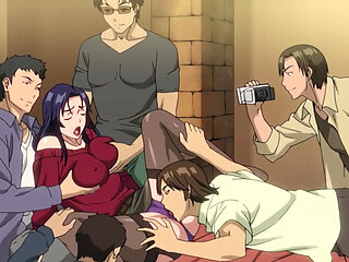 Massive Gangbang for Slutty Cheating Wife on First Casting (Hentai Anime)