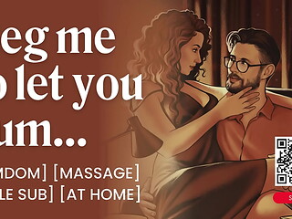 ASMR Audio Porn: Femdom Massage with Your Wife &ndash_ Handjob, Blowjob &amp_ Edging at Home &ndash_ Erotic Audio Story