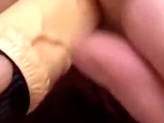 Close up action with hairy big ass brunette