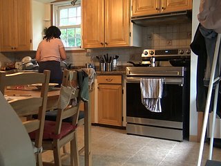 Pakistani Stepmom Almost Caught Me Jerking off in Her Kitchen