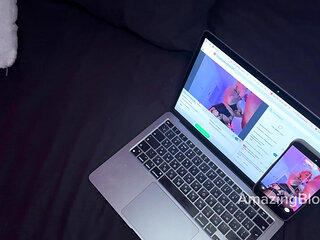 Amazing Blonde Bitch Fucked in Front of Viewers During a Webcam Show