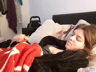 College girl, climax, real masturbation