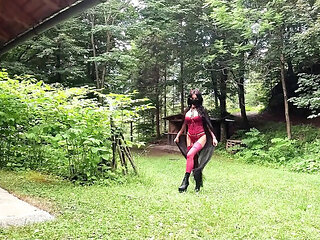 Big Tits MILF Outdoor Solo Masturbation HD
